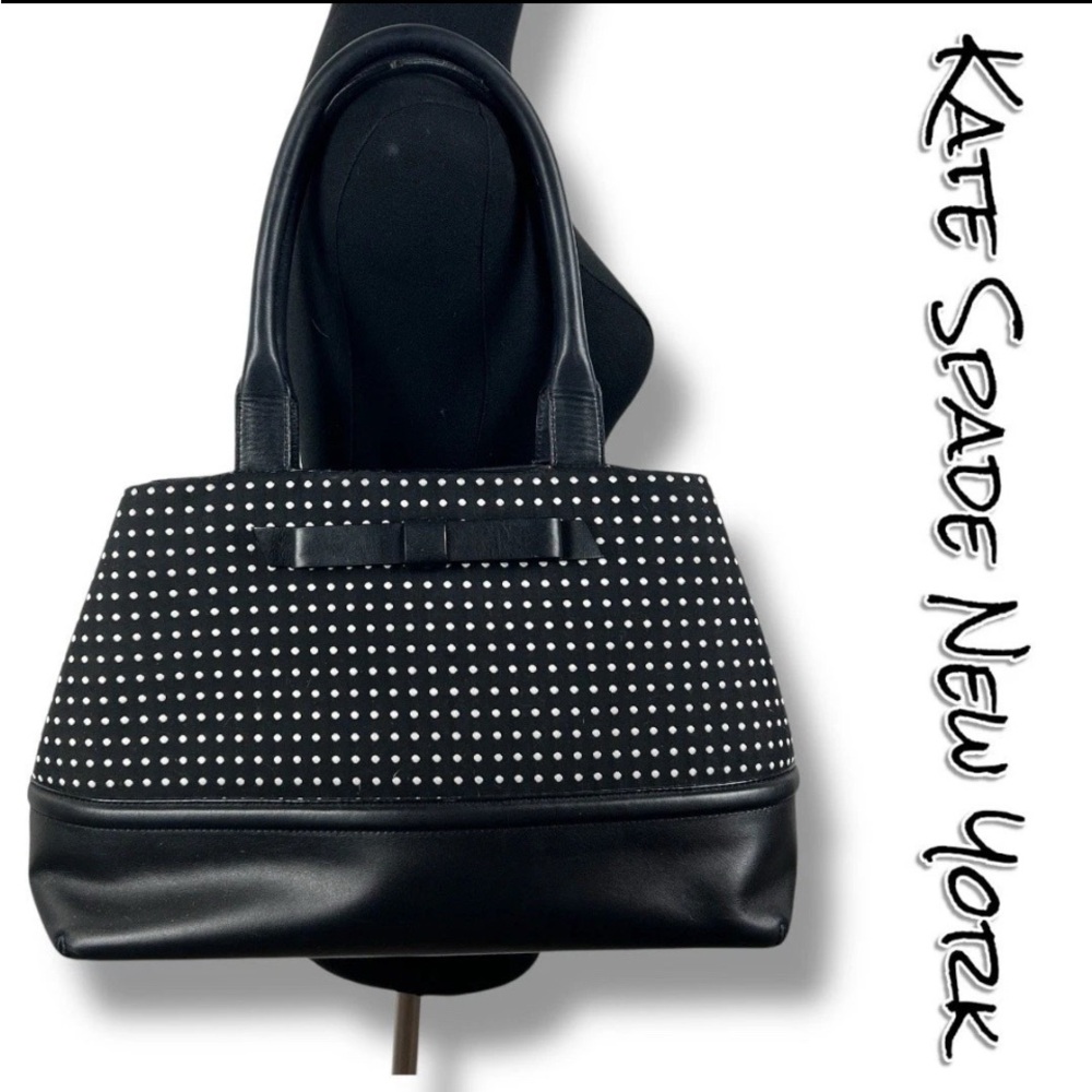 ♠️ Pre-loved Kate Spade NY Chelsea Park Black & White Shoulder Bag in polka dot